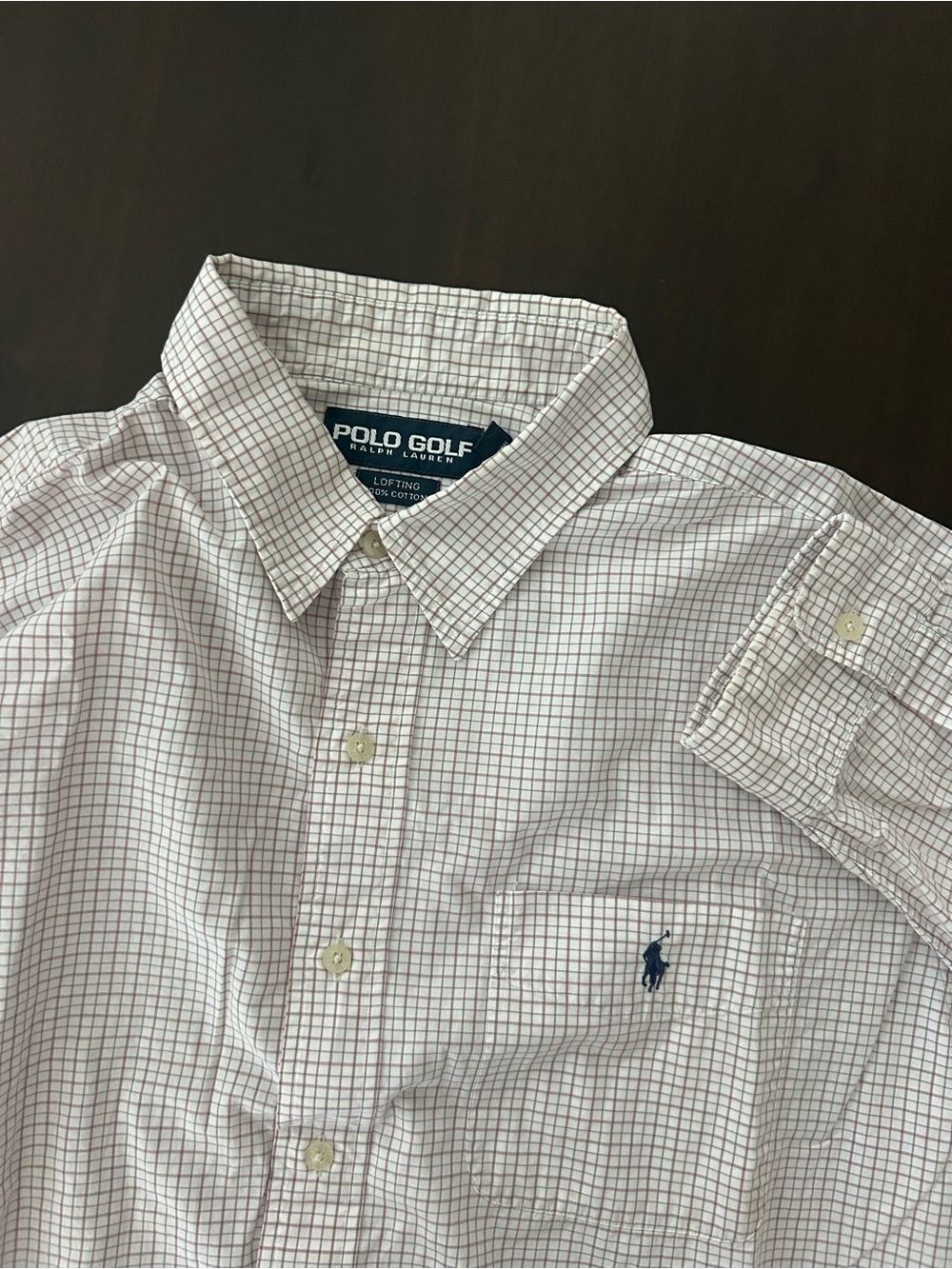 Polo Golf Ralph Lauren Lofting Men's XL Plaid Button Down Shirt Short Sleeve Pon